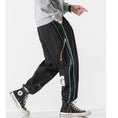 Load image into Gallery viewer, [BIGEMAN Series] ★Casual Pants★ 2color Quarter-length Bottoms Pants Unisex Men's Large Size Vertical Stripes Black Beige
