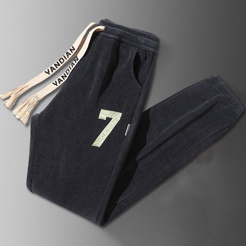 [PAONAN Series]★Pants★ Brushed lining available 2color casual pants, large size, unisex, men's, black, gray