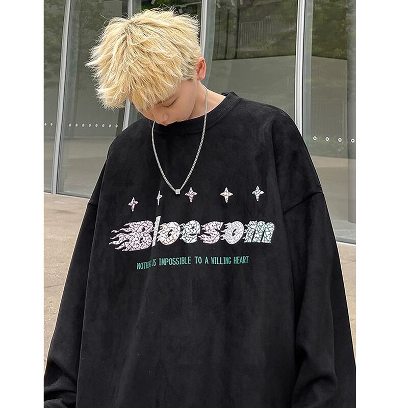 [PANGPNAGSAO Series] ★Tops★ 2color Unisex Men's Large Size Star Pattern