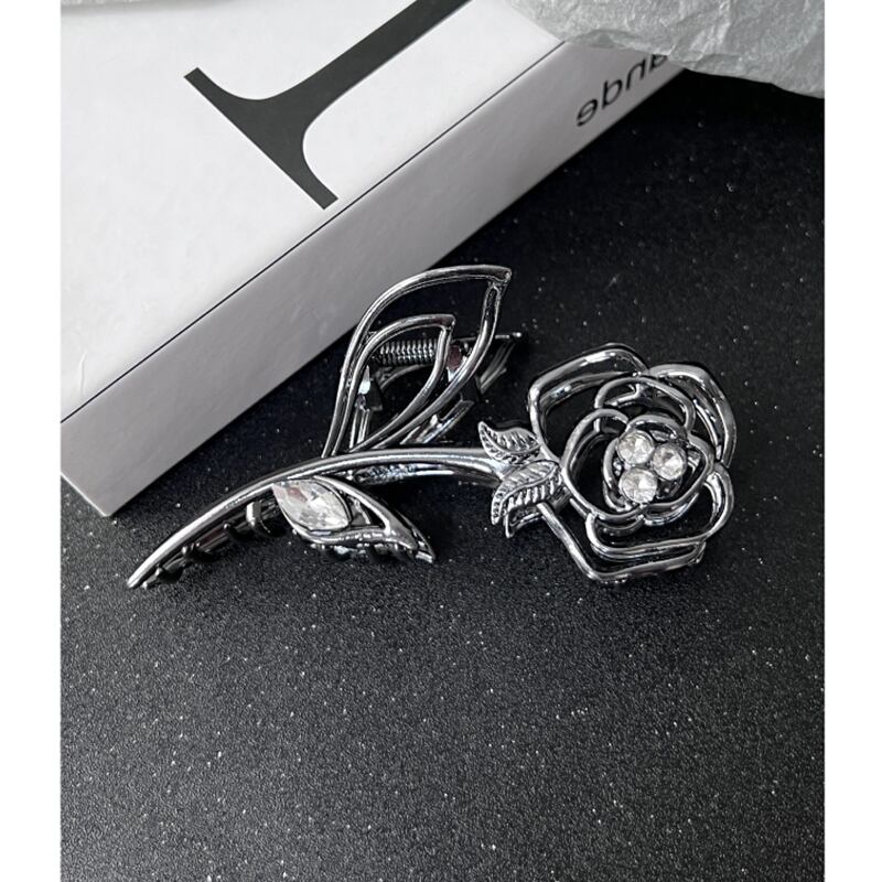 [KANSAI Series] ★Hair Ornament★ Hair Clip Accessory Silver Rose Popular Trend Stylish Adult