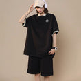 Gallery viewerに画像を読み込む, 【CHAOMEICHENシリーズ】★セットアップ★ 2color POLOシャツ+短パン 男女兼用 メンズ シンプル M L XL 2XL
