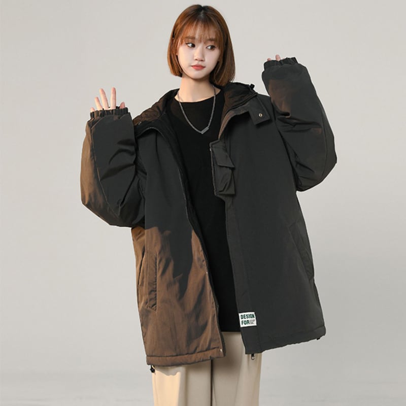 [Morimoto Series] ★Winter Coat★ 2color Thick Warm Unisex Men's Cold Protection Simple Casual Dark Gray Black