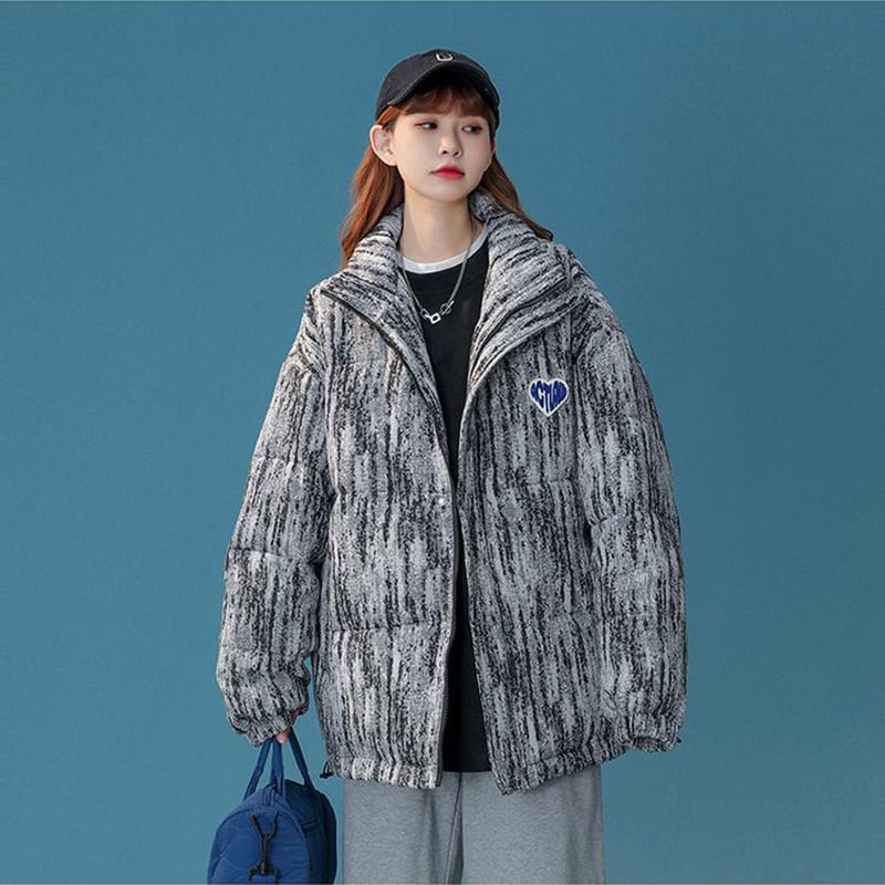 [Ushiomiomi Series] ★Winter Coat★ 2color Cotton Coat Unisex Men's Print Retro ML XL 2XL 3XL