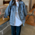 Load image into Gallery viewer, [KEKELI Series]★Denim Jacket★ Outerwear Jean Jean Asymmetrical Autumn Coordination Stylish Slimming Easy to match
