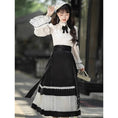 Load image into Gallery viewer, [Cloud Chigetsu---Moonlight Series] ★China style setup★ 4-piece set, long sleeve shirt + windshield skirt, coming-of-age ceremony, everyday wear, cute
