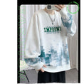 Load image into Gallery viewer, [DFBL Series] ★Tops★ 3color long sleeve tops unisex men's tie-dye black white gray
