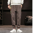 Load image into Gallery viewer, [Kaei Series]★Pants★ 3color Casual Pants Coffee Color Gray Black China Button Print
