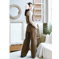 Load image into Gallery viewer, [Kokaisha---Jiku Brownma Series] ★Denim pants with belt★ Brushed lining, thick bottoms, pants, cotton, easy to match
