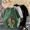 Load image into Gallery viewer, [XIANWANSHI Series] ★T-shirt★ Tops 3color Unisex Men's Text Pattern Green White Black
