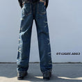 Load image into Gallery viewer, [TIAOTA Series]★Denim Pants★ 2color Bottoms Trousers Print Slimming Blue Black Large Size
