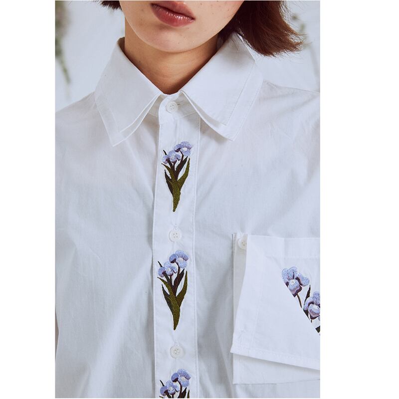 [Yangji Great Dream Series]★China Style Shirt★ Tops Ichihatsu Embroidery Original Long Sleeve Shirt Fashion