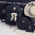 Load image into Gallery viewer, [Trendy Shop Series]★3-piece set bag★ 3color rucksack + circle bag + card bag super cheap cute
