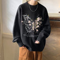 Load image into Gallery viewer, [Emperor series] ★Tops★ 4-color sweater, floral pattern, unisex, men's, large size, white, black, gray, coffee color
