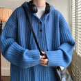 Load image into Gallery viewer, [Emeisa Series] ★Sweater★ 3color Knit Tops Unisex Men's Hooded Vertical Striped Casual
