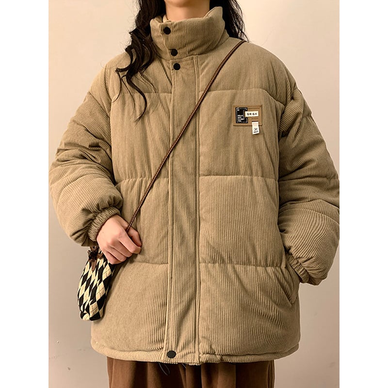 [GEBOXUAN series] ★Coat with cotton insert★ 3color corduroy winter coat Unisex men's winter clothes Thick and warm