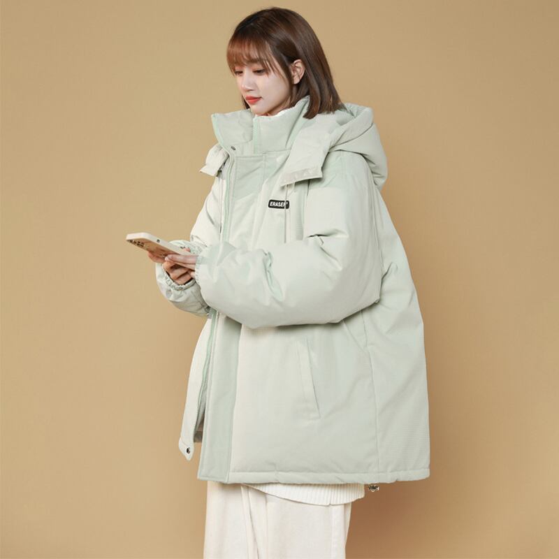 [Suikoishi Series] ★Winter coat★ Cotton coat outerwear 2color Unisex Men's Green Pink ML XL 2XL