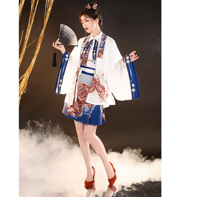 [Dust Smoke Cloud Dream --- Biwa Song Series] ★China style skirt★ Bottoms, wind skirt, Chinese elements, Chinese clothes, print, cute