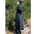 Load image into Gallery viewer, [Daiseiryusu Series]★Chinese style dress★ 2color black or white long length Chinese clothes switching stand neck
