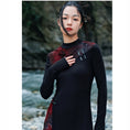 Load image into Gallery viewer, [Daiseiryusu series] ★China style dress★ Knit dress, changeover, Chinese button, slim fit, slim
