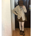 Load image into Gallery viewer, [TANGCHAO Series]★Shirt★ 2color Tops Vertical stripes Striped pattern Thin Cute Easy to match Date Commuting
