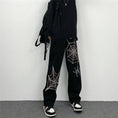 Load image into Gallery viewer, [MGJM Series]★Casual Pants★ Trousers Bottoms Denim Pants Unisex Men's Spider Black Black
