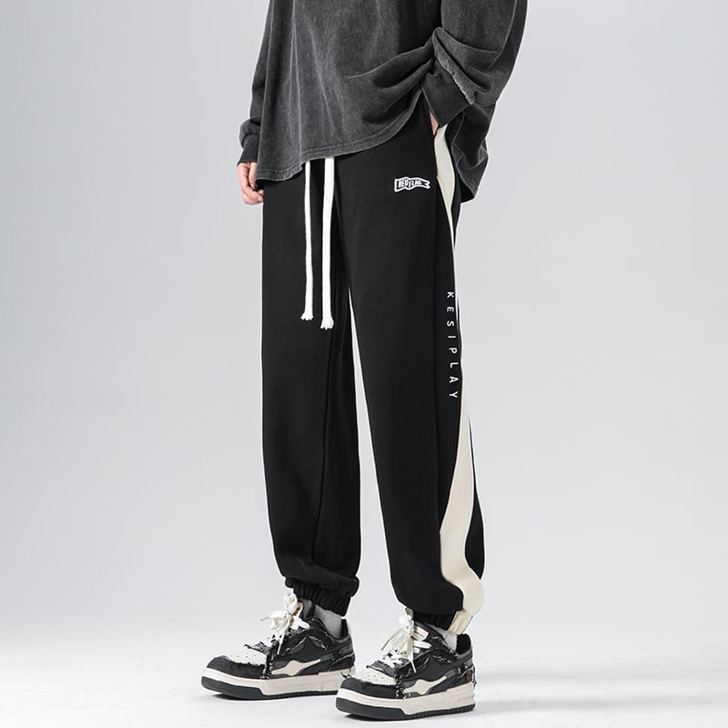 [KADISHOU Series]★Casual Pants★ 3color Pants Sports Style Unisex Men's Color Scheme Beige Black Coffee Color