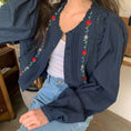 Load image into Gallery viewer, [LIANGLIANG Series]★Shirt★ 2color Embroidery Floral Tops Long Sleeve Shirt Improves Temperament Cute Easy to Match
