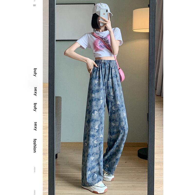 [FENGLIN Series] ★Casual Pants★ Bottoms Trousers Cool Blue Blue Slimming Hat Summer Clothes