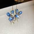 Load image into Gallery viewer, [Kairin Series] ★Earrings★ Earrings Pair Ladies Accessories Rabbit Rabbit Blue Blue Cute
