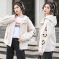 Load image into Gallery viewer, [QIZHI Series]★Jacket★ 3color Outer Panda with Hat Cute Casual Black Beige Blue
