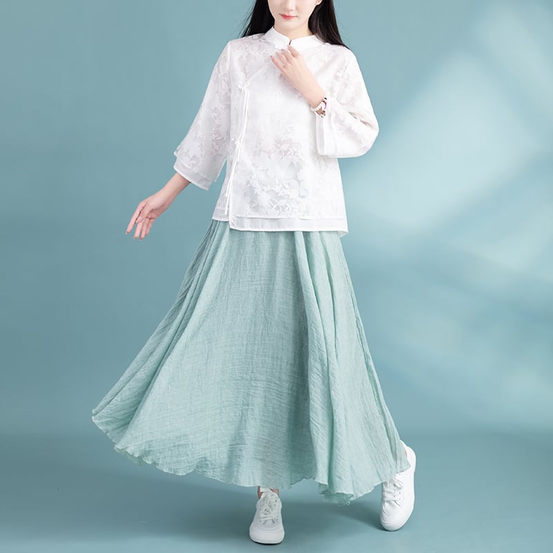 [Qing Series]★China style tops★ 3color Chinese style shirt, Chinese clothes, summer clothes, cool, Chinese clothes, Tang clothes, retro