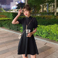 Load image into Gallery viewer, [KEKE Series]★China Dress★ 2color Short Length Date, Graduation Ceremony, Wedding, Slimming Chinese Clothing SML Red Black Short Sleeve
