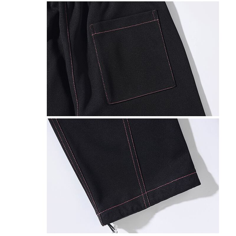 [BIGEMAN Series]★Casual Pants★ 2color Bottoms Pants Men's Large Size Alphabet Beige Black