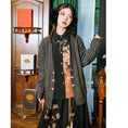 Load image into Gallery viewer, [Kokaisha --- Leaf Series] ★China style shirt★ Tops, long sleeve shirt, retro color scheme, cute black, orange
