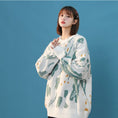 Load image into Gallery viewer, [Ushiomiomi Series]★Sweater★ 3color knit tops Unisex Men's Floral pattern Fashion Easy to match
