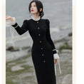 Load image into Gallery viewer, [Rinroki Series] ★One Piece★ Retro, Improves Temperament, Changes, Slimming, Women's, Long Length, Black, Black
