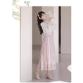 Load image into Gallery viewer, [Kaede bamboo---Hanako rabbit series] ★China style setup★ 2-piece set, long sleeve shirt + windshield skirt, coming-of-age ceremony, everyday wear, white, pink
