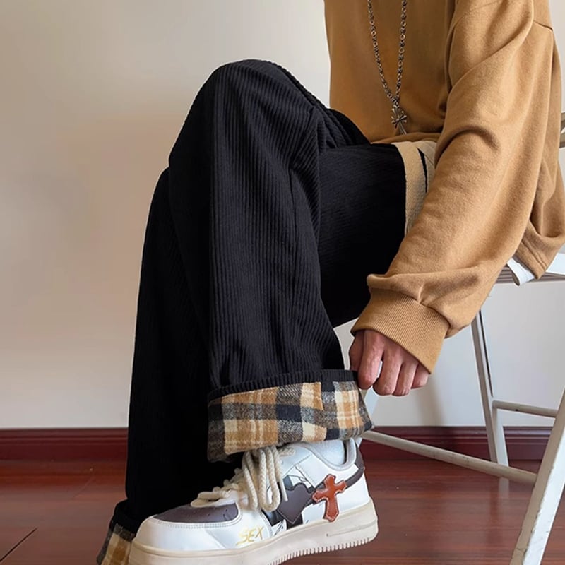 [CEXU Series]★Trousers★ 3color Casual Pants Bottoms Trousers Unisex Men's Plaid Pattern