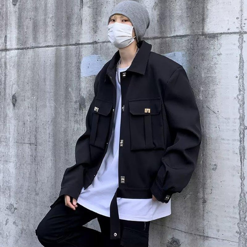 [Han Rishin Series] ★Jacket★ 2color Outerwear Unisex Men's Casual Easy to Match Short Length