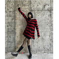 Load image into Gallery viewer, [LadyGhost Series]★Sweater★ 2color Tops Horizontal stripes Striped pattern Distressed Red Black Red Black
