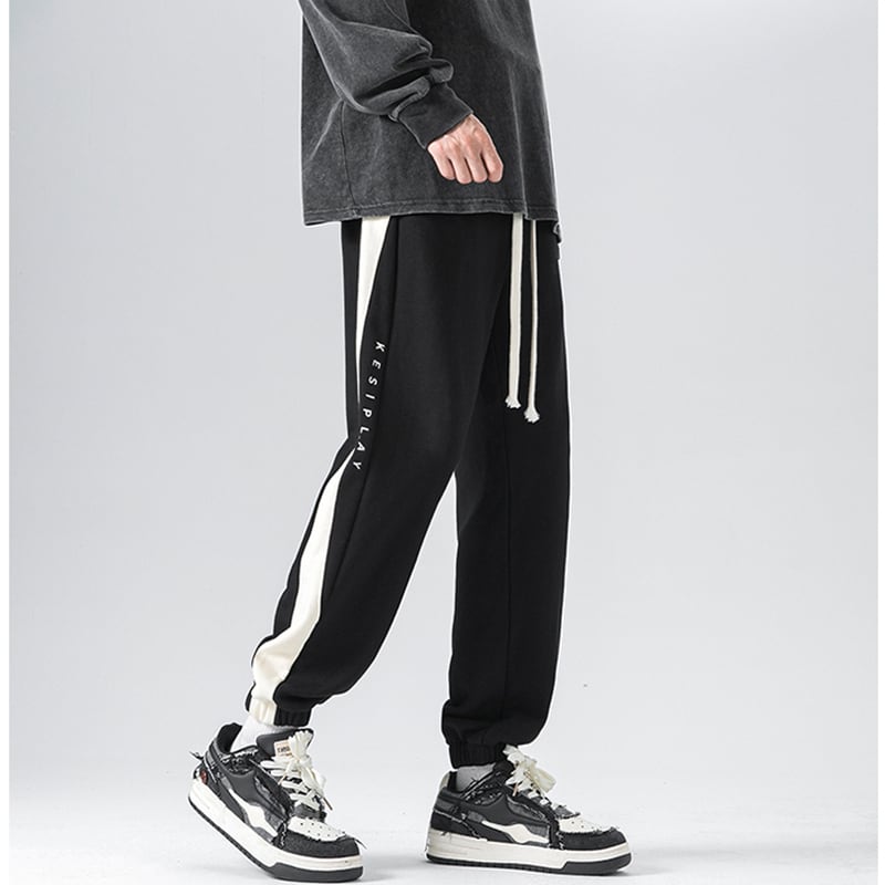 [KADISHOU Series]★Casual Pants★ 3color Pants Sports Style Unisex Men's Color Scheme Beige Black Coffee Color