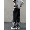 Load image into Gallery viewer, [MEINAN Series] ★Denim Pants★ Bottoms Pants Unisex Men's Fringe Stylish Black Black
