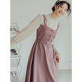 Load image into Gallery viewer, [RUOMUXI Series] ★One Piece★ 3color Fake Layered Cute Date Retro Green Brown Purple
