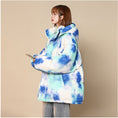 Load image into Gallery viewer, [Morimoto Series] ★Winter Coat★ 3color Cotton Coat Unisex Men's Print Gray Blue Green
