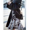 Load image into Gallery viewer, [Kyodo Series] ★China Style Skirt★ China Clothes Pleated Skirt SML LL Print High Waist Black Black
