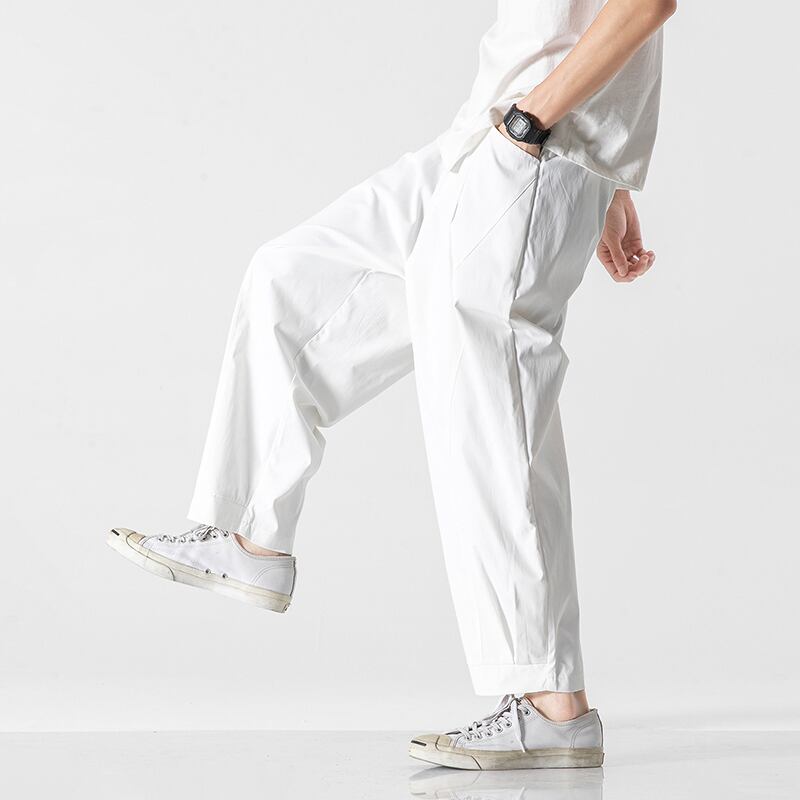 [Small Trouble Series] ★China style pants★ 4color bottoms, unisex, men's, large size, plain, easy to match, retro