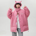 Load image into Gallery viewer, [Suikoishi Series] ★Winter Coat★ Cotton Coat Outerwear 3color Unisex Men's Cute Ears Pink Black Beige
