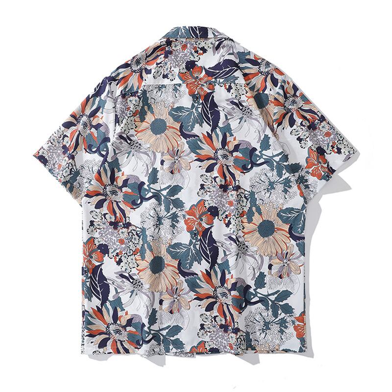 [TRAVEL ISSUANCE Series]★Shirt★ Aloha Shirt Okinawa Hawaii Tops Short Sleeve Floral Shirt Unisex Men's Summer