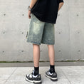 Load image into Gallery viewer, [BIGEMAN Series] ★Shorts★ Denim pants Fashion Casual Stylish Unisex Men's Alphabet Blue
