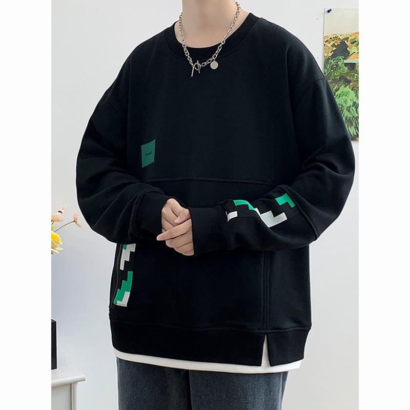 [DFBL Series] ★Tops★ 3color long sleeve tops unisex men's casual black white beige